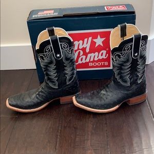 tony lama black square toe boots